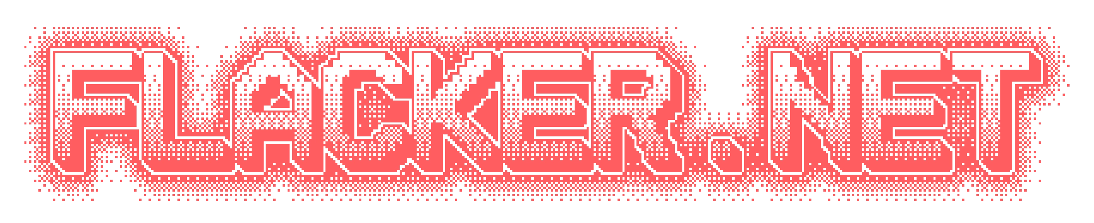Dithered flacker.net logo.